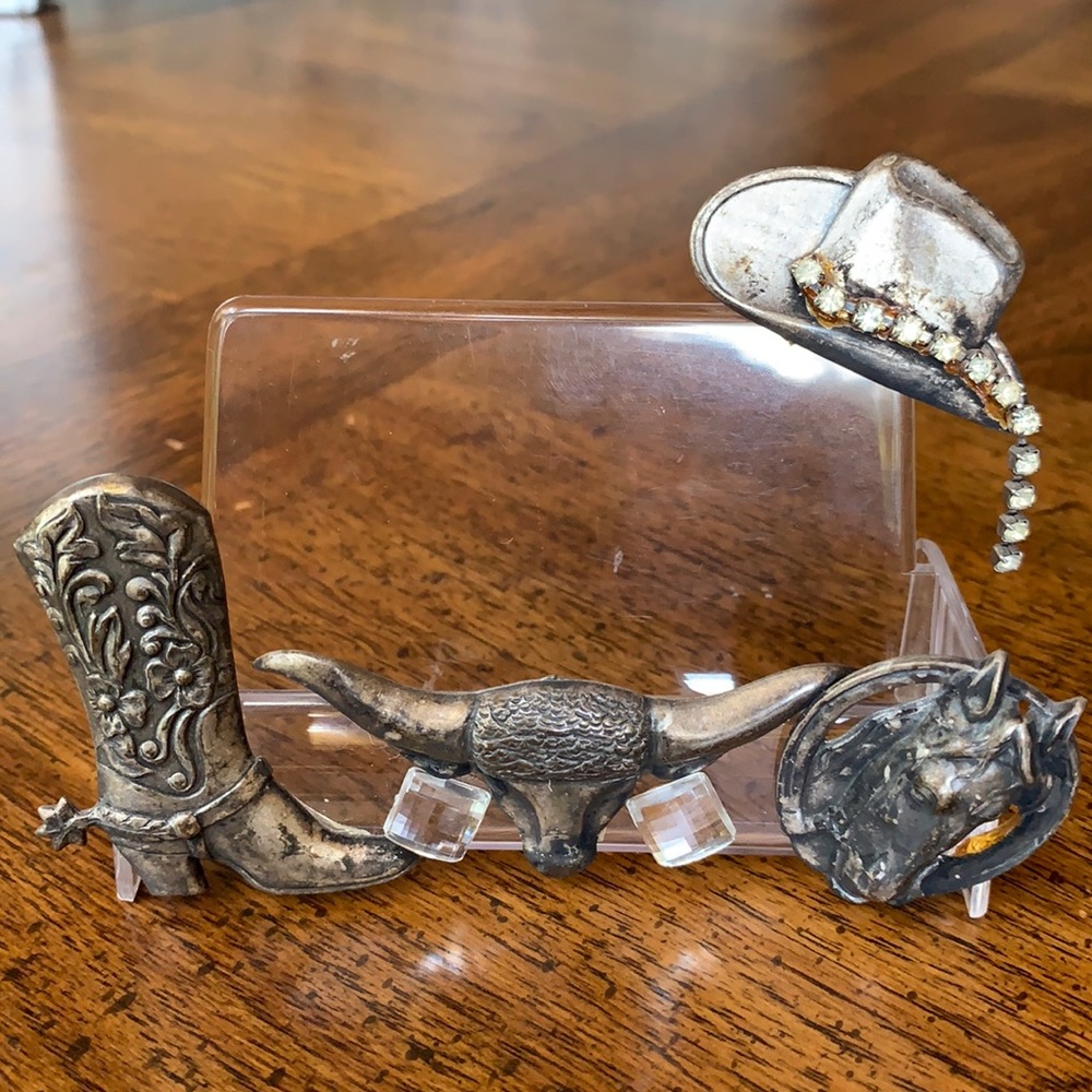 2 for $10! Western themed acrylic holder-business card size